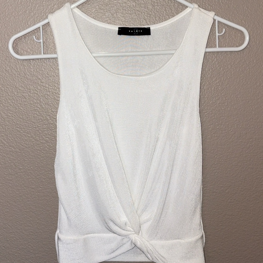 2 Saints white Top